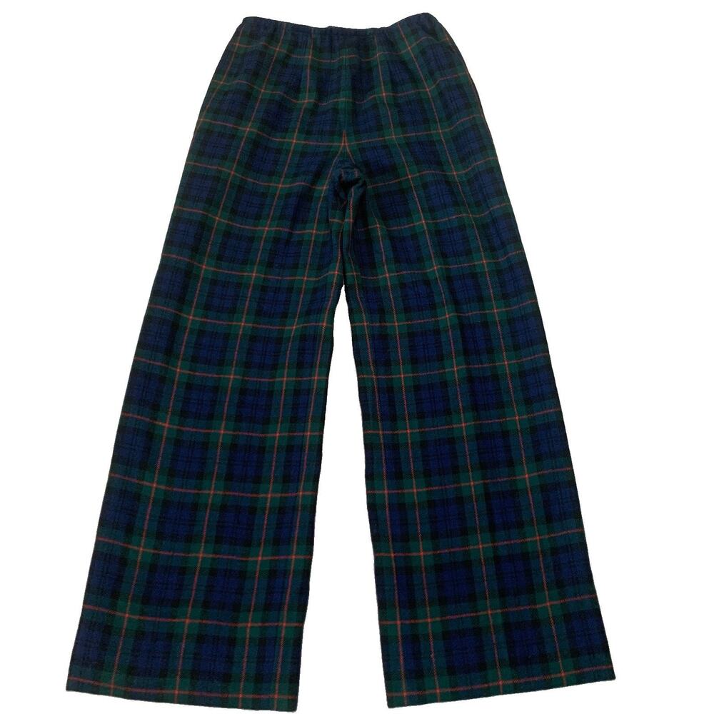 Vintage Pendleton Wool Plaid Pants Wide Leg B Altman Co Fifth Avenue NY Size 10
